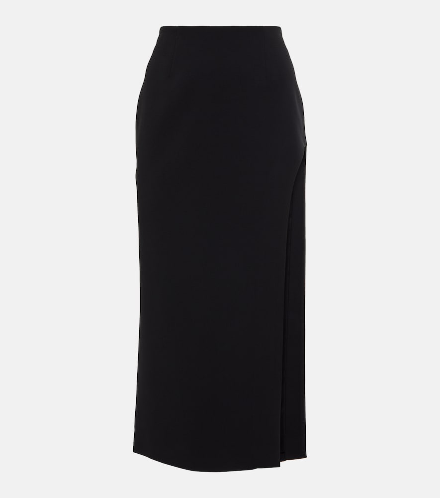 Satin cady midi skirt