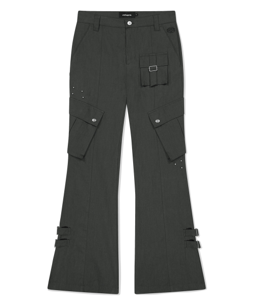 UTILITY CARGO FLARE PANT CHARCOAL