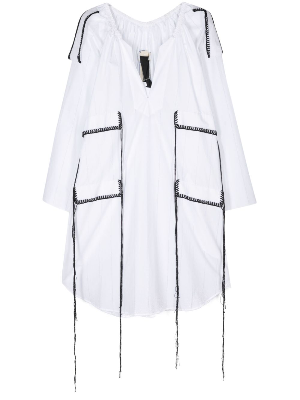 Oberih shift midi dress - White