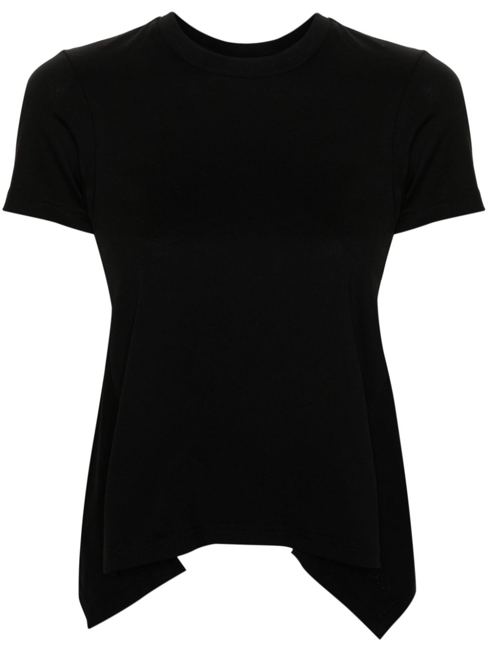 Volant asymmetric T-shirt - White