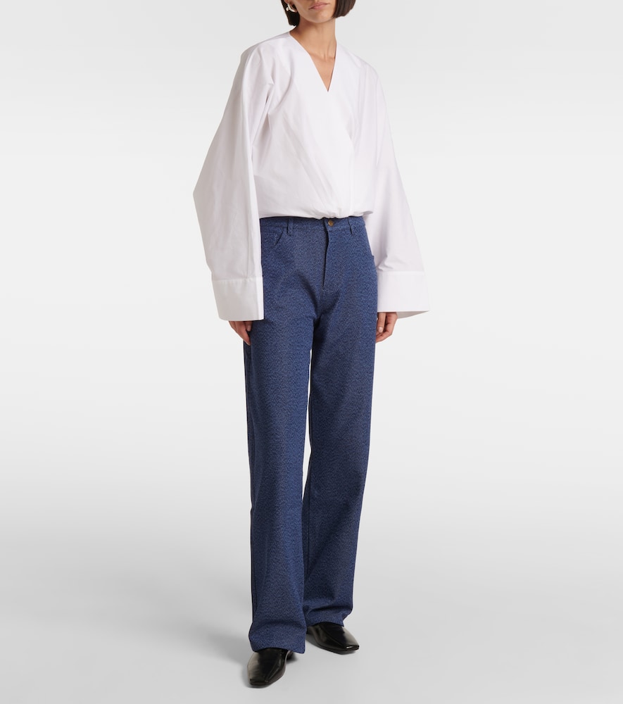Axel cotton-blend straight pants