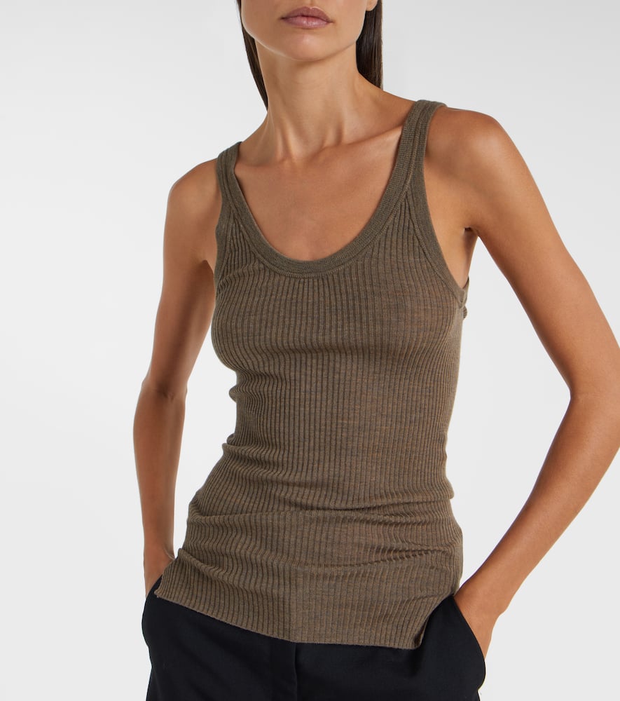 Ella ribbed-knit wool tank top
