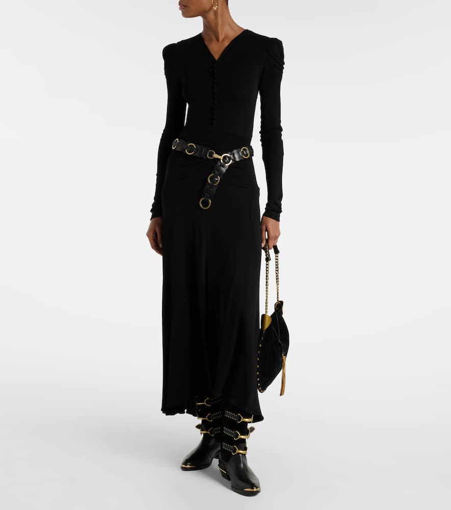 Nejma gathered midi dress