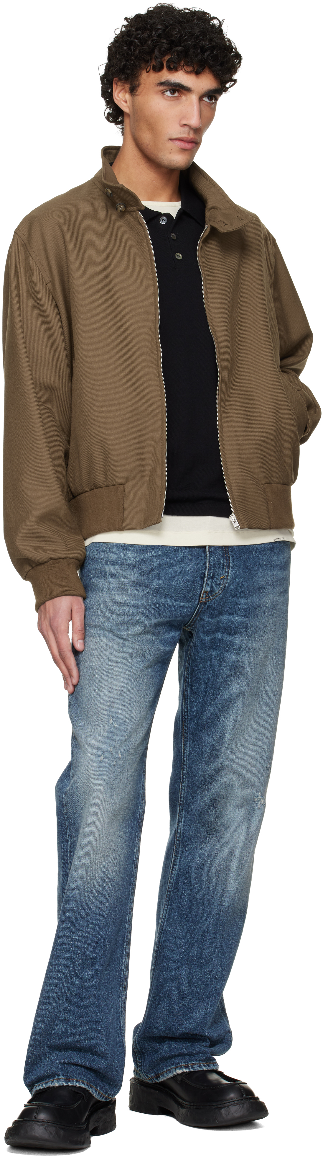Khaki Zipped Jacket