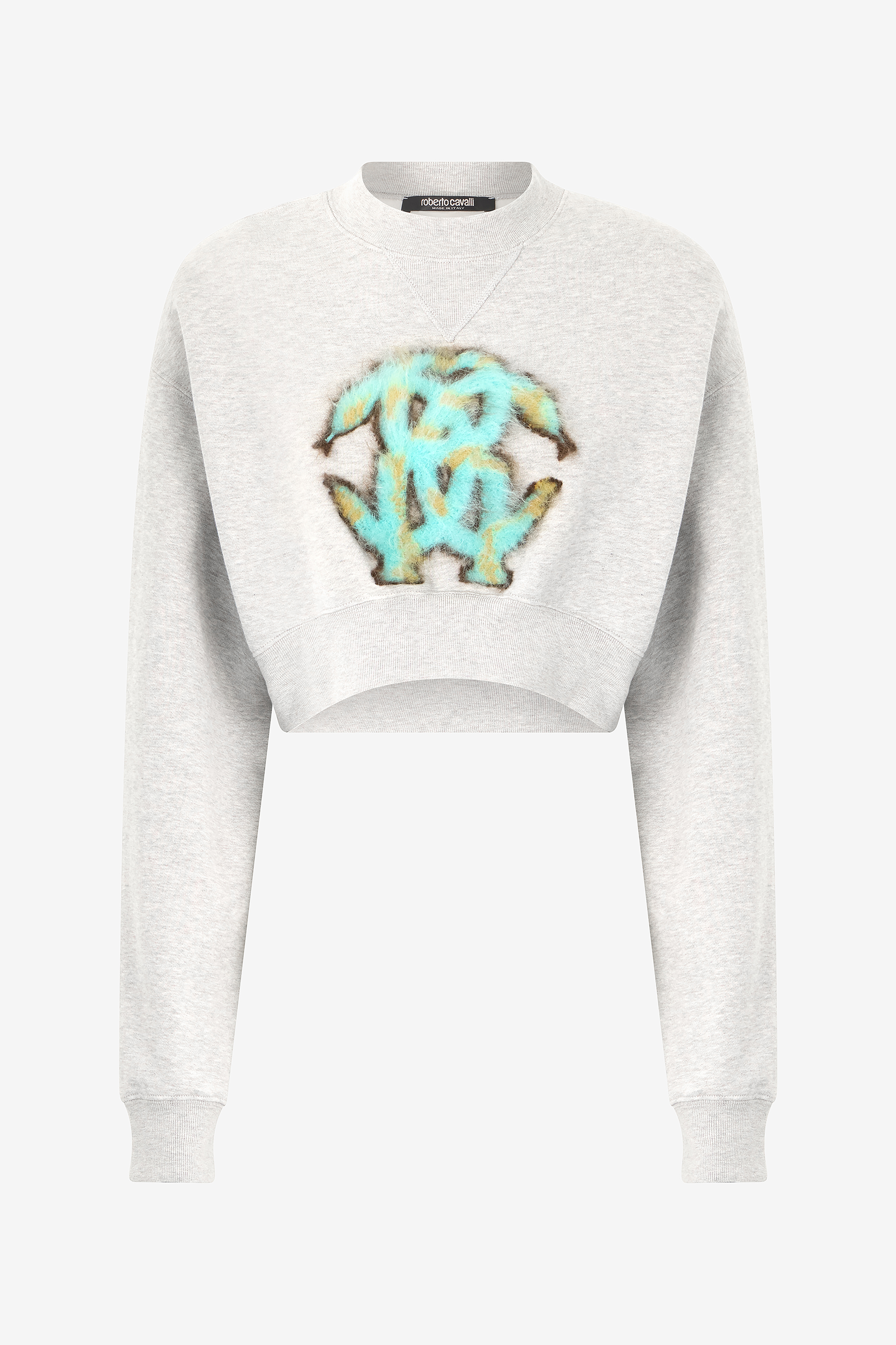 Cropped Sweatshirt With Mirror Snake Monogram