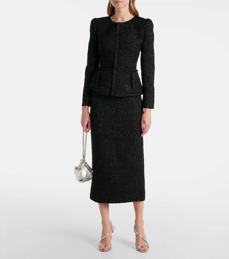 Bouclé pencil skirt