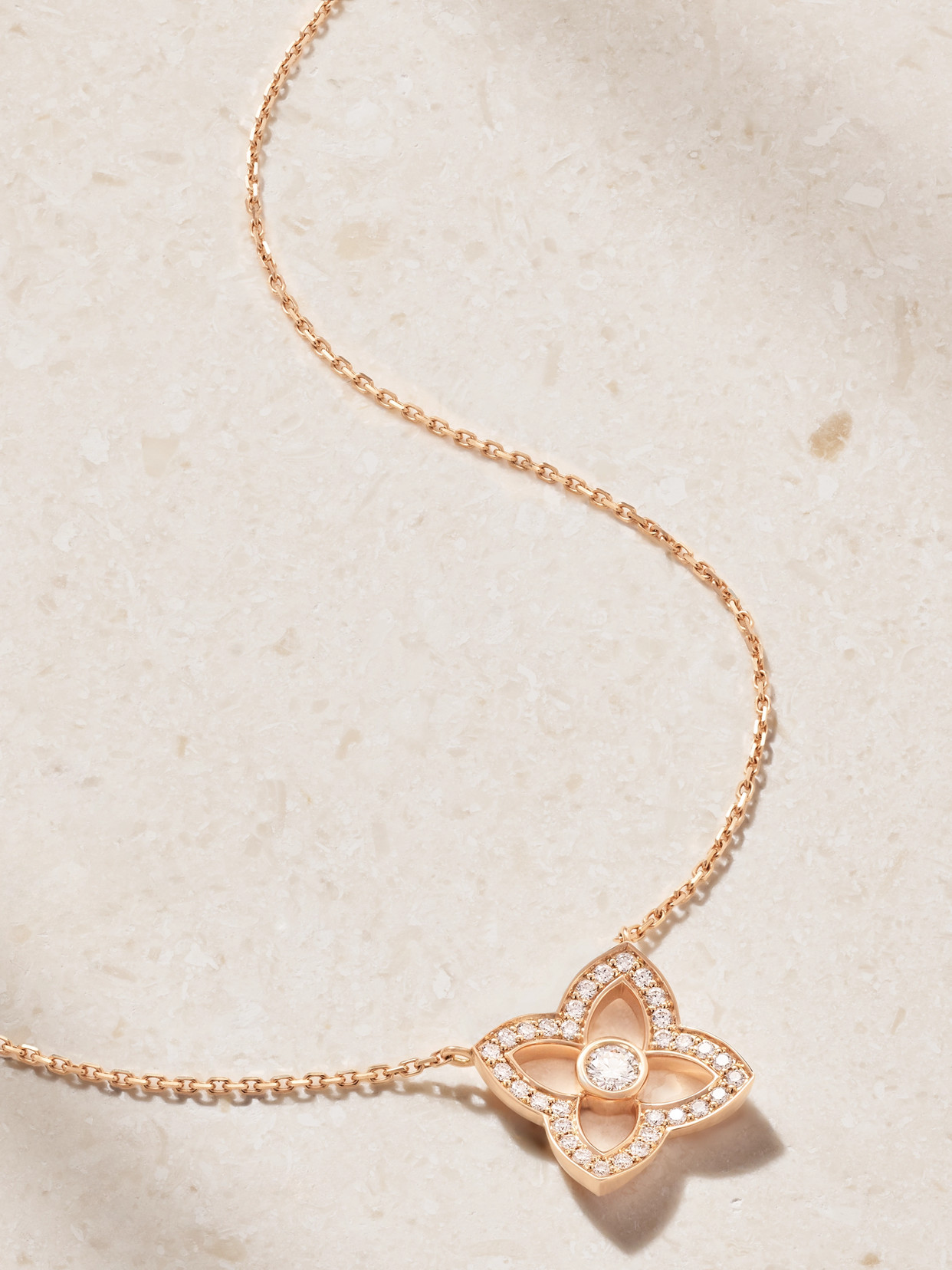 Lotus By De Beers 18-karat Rose Gold Diamond Necklace - One size
