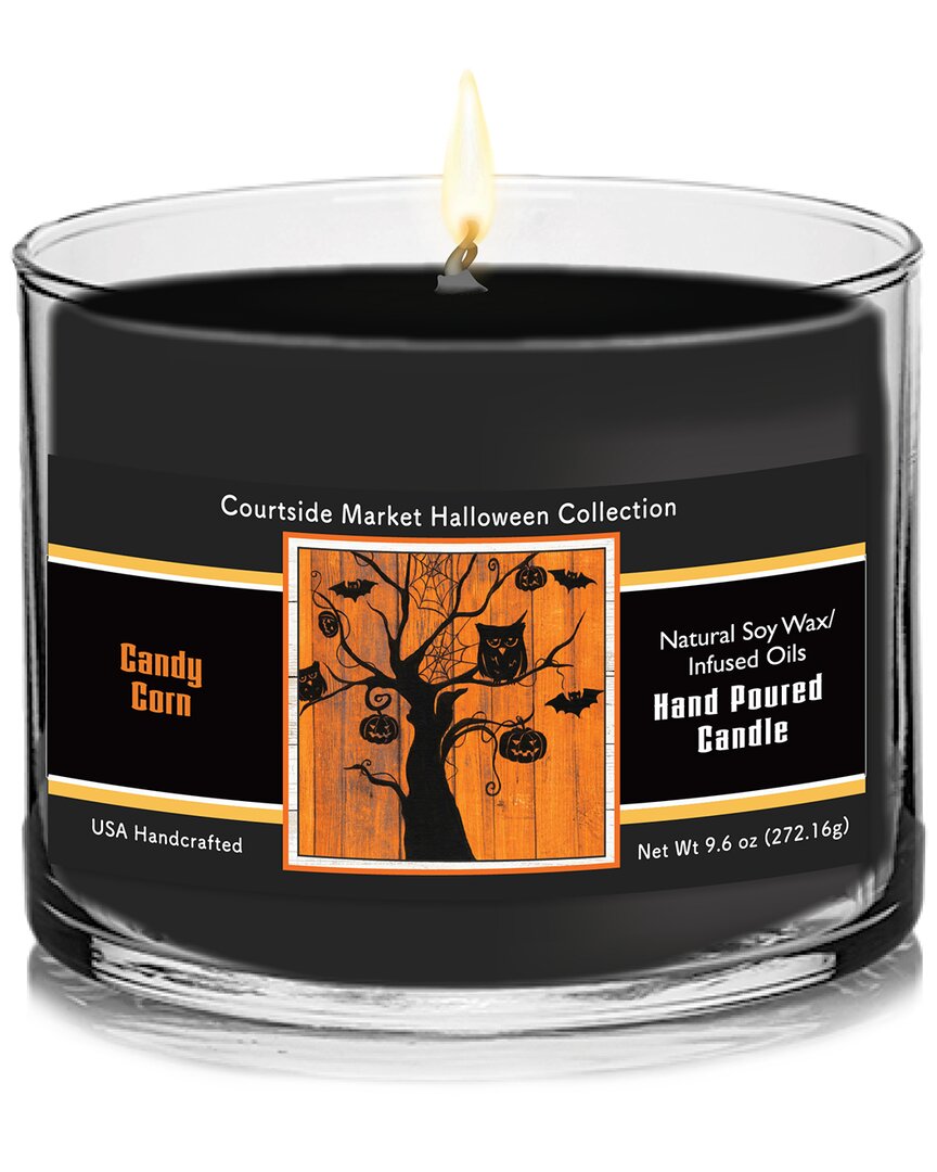 Halloween Collection Spooky Owl In Tree Candy Corn Soy Wax Candle