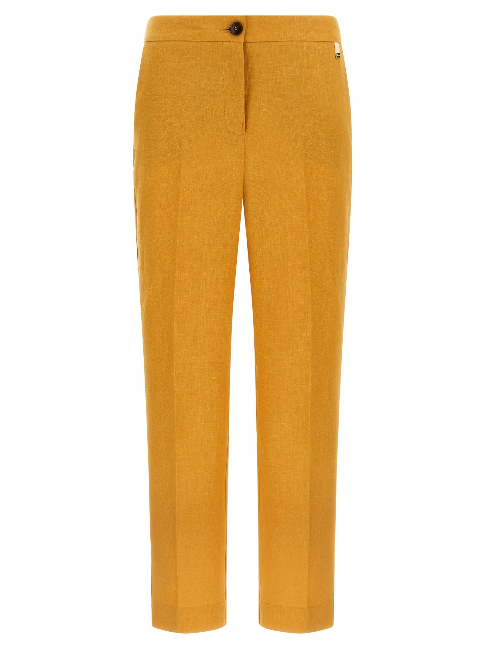 100% Linen Trousers — Orange