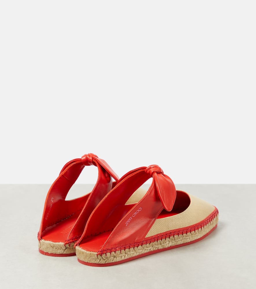 Reka leather and raffia espadrilles