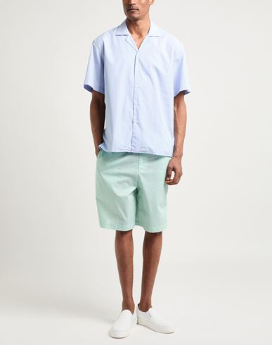 Man Shirt Light blue Size L Cotton