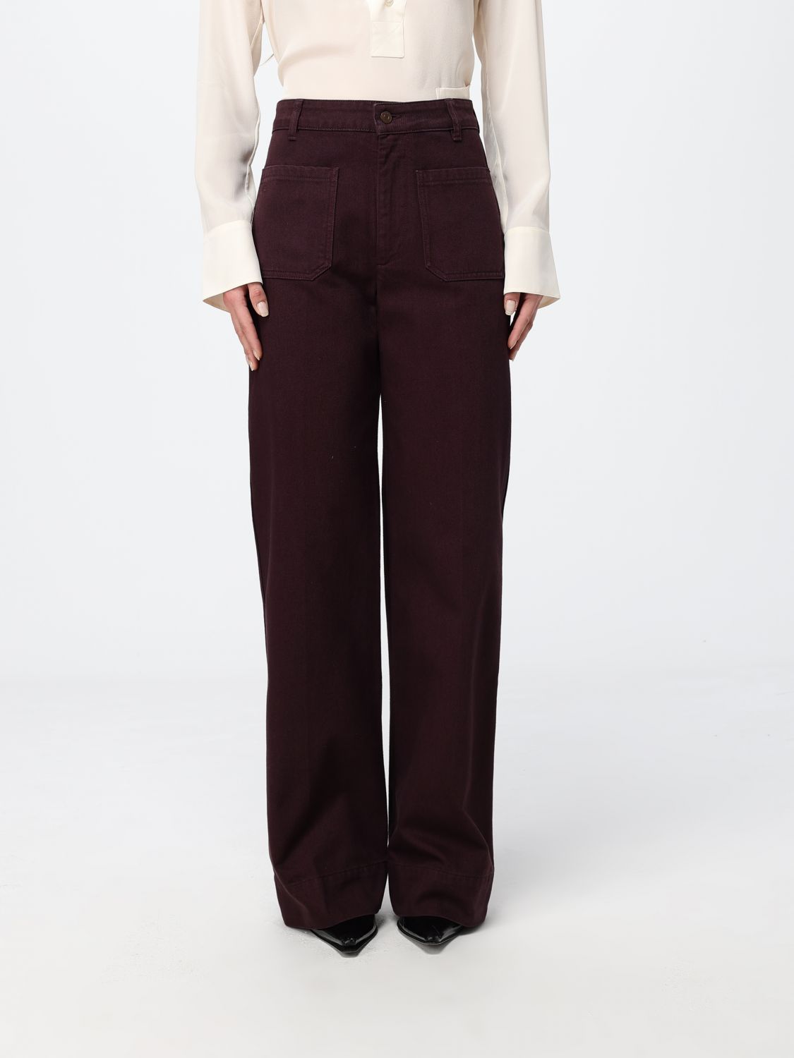 Jeans Woman color Violet