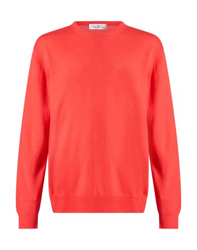 Man Sweater Coral Size 40 Merino Wool, Cashmere