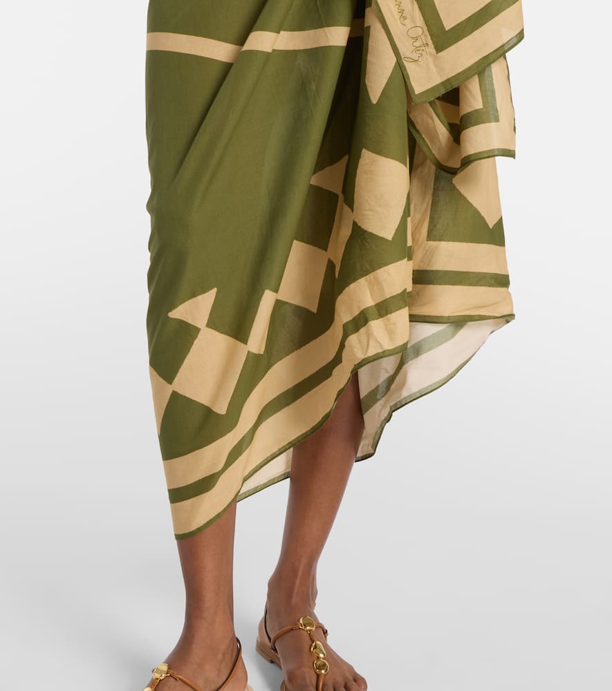 Cotton printed beach cover-up