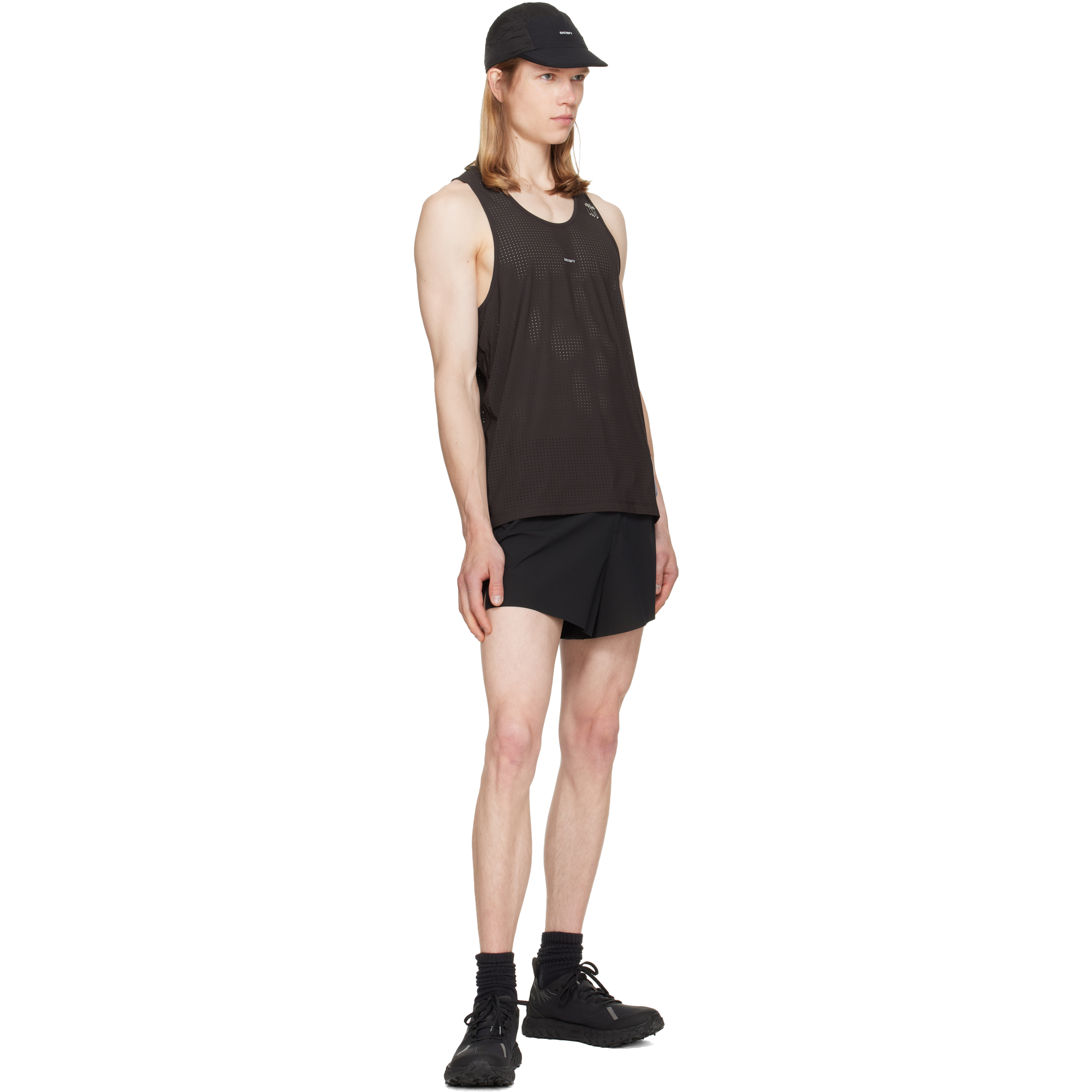 Burgundy Space‑O Singlet Tank Top