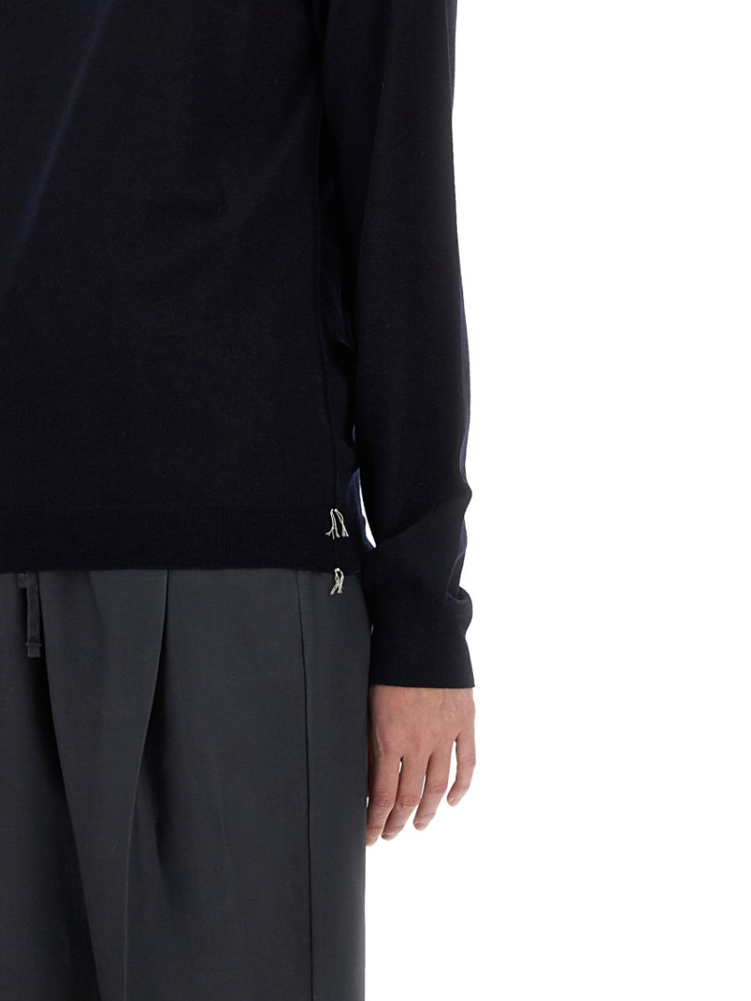 Long-sleeved Knitted Polo Shirt