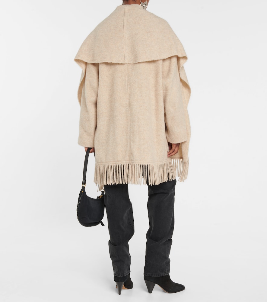 Faty scarf-detailed wool-blend coat