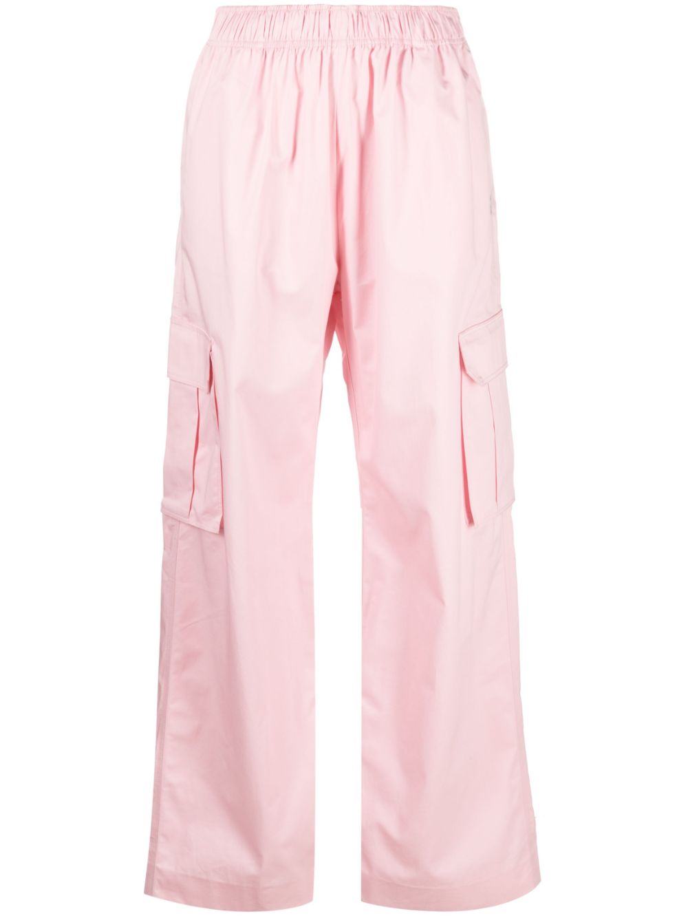 Organic-cotton cargo trousers - Pink