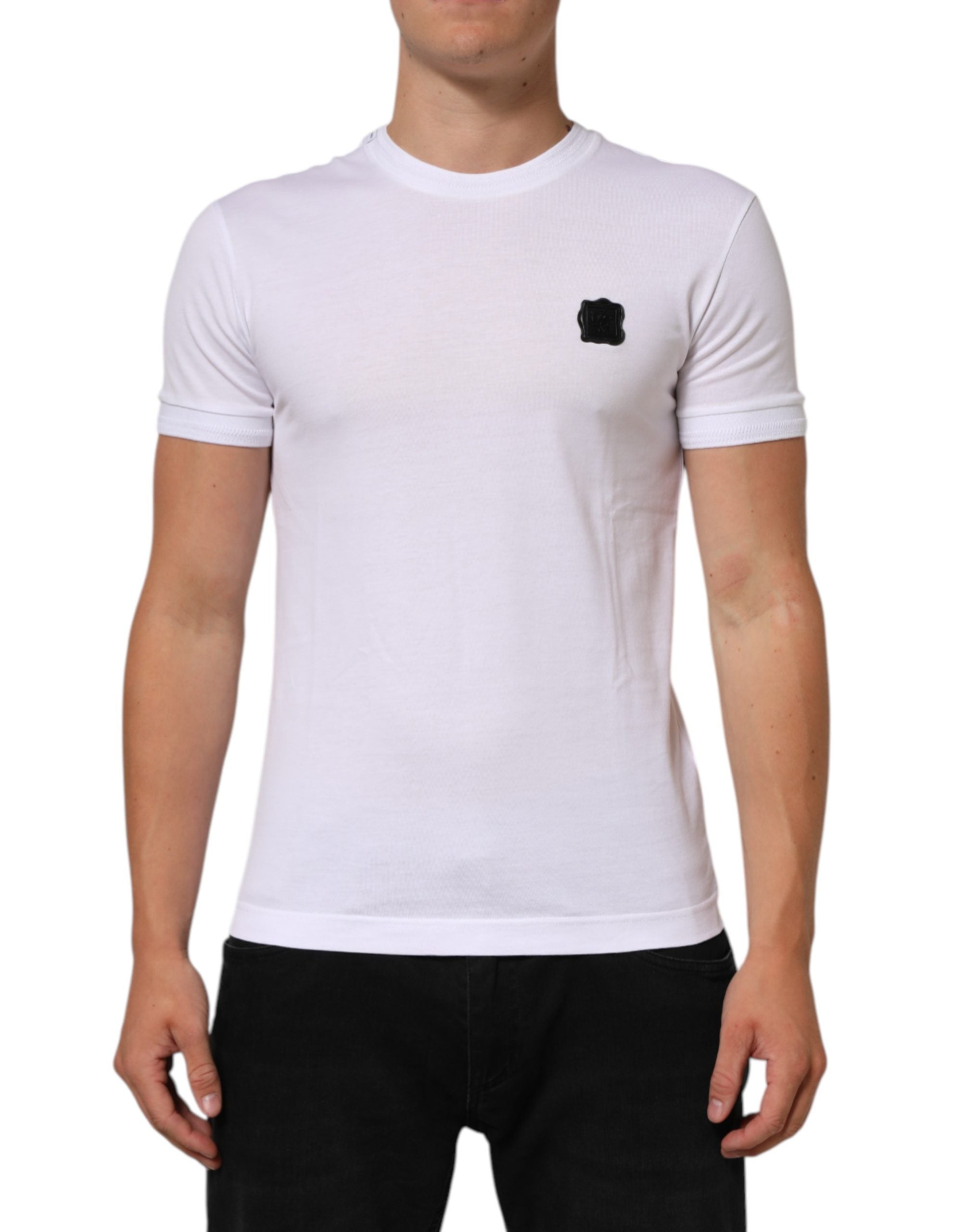Logo-Patch Cotton T-Shirt — White