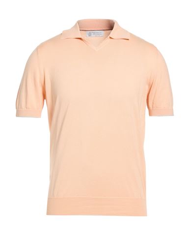 Man Polo shirt Salmon pink Size 38 Cotton