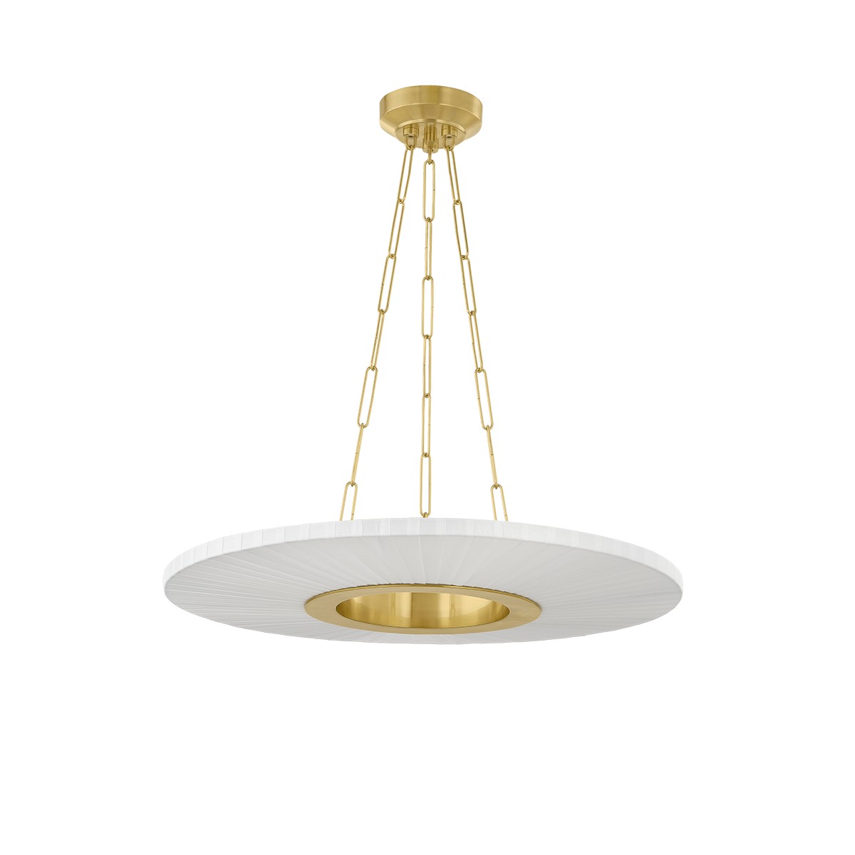 Aged Brass LED Chandelier from the Prattsburgh Collection