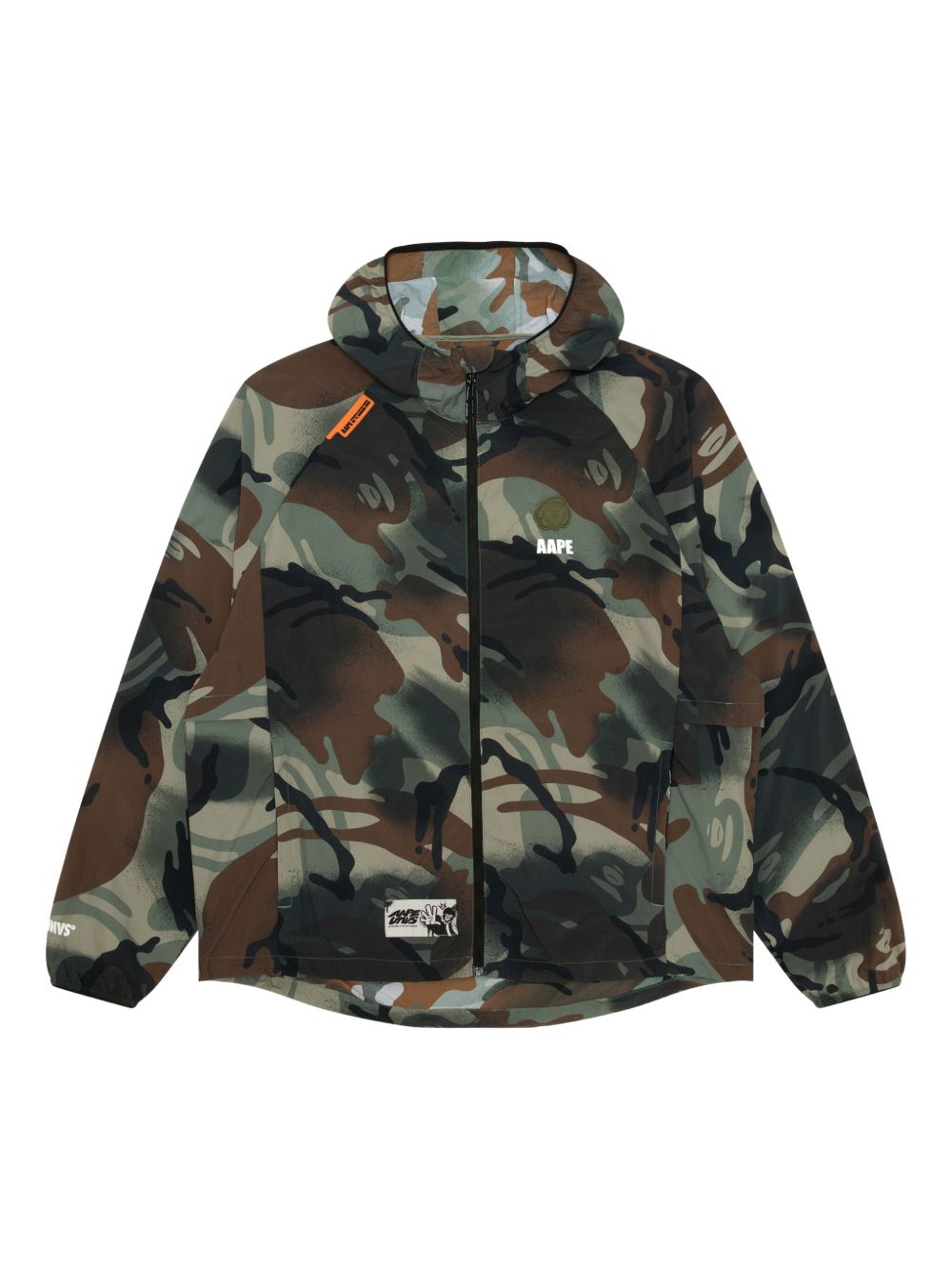 AAPE BY *A BATHING APE® logo-patch jacket - White