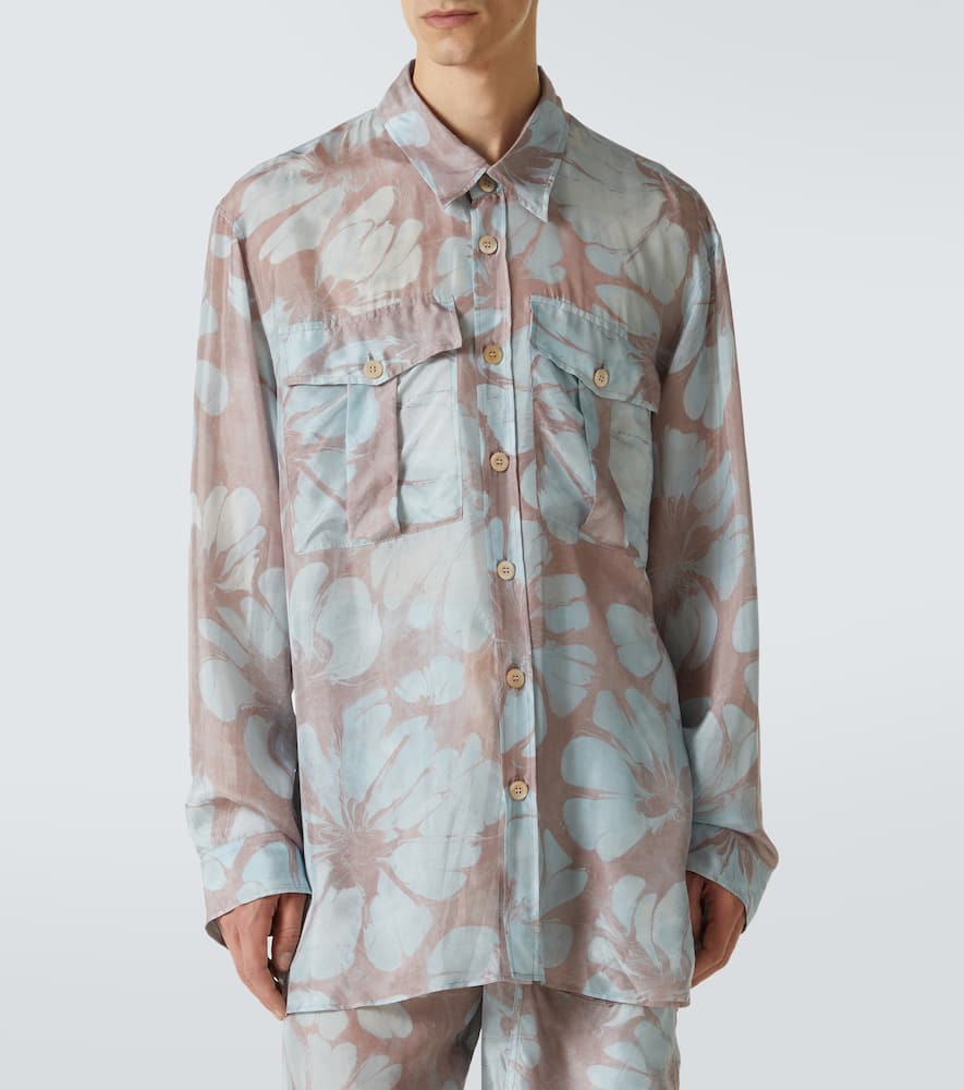 Floral silk shirt