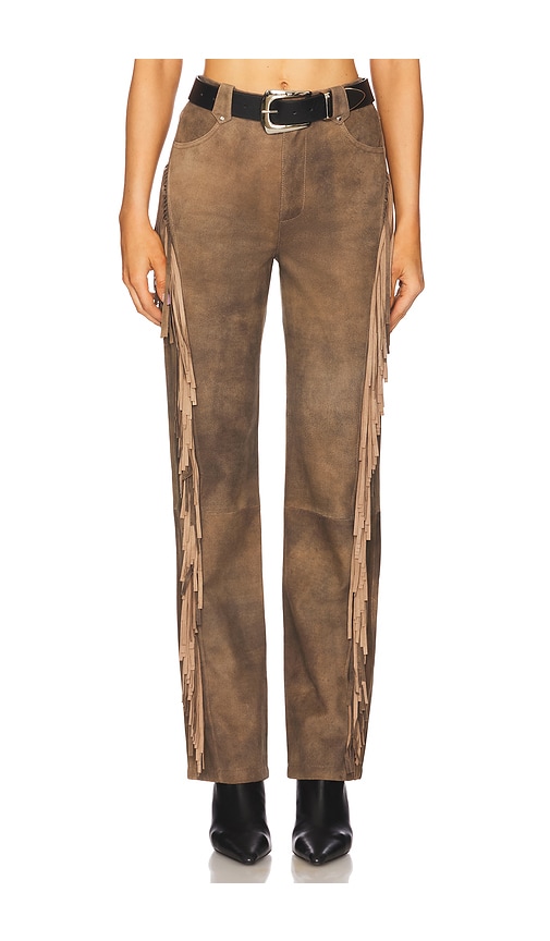 LAMARQUE x REVOLVE Wendy Suede Pant in Brown.  29. Also in