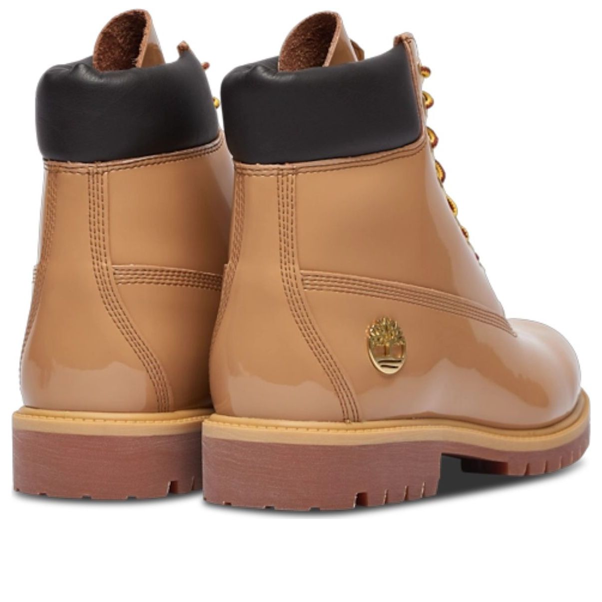 6 Inch Premium Waterproof Patent Boots 'Finch Wheat'