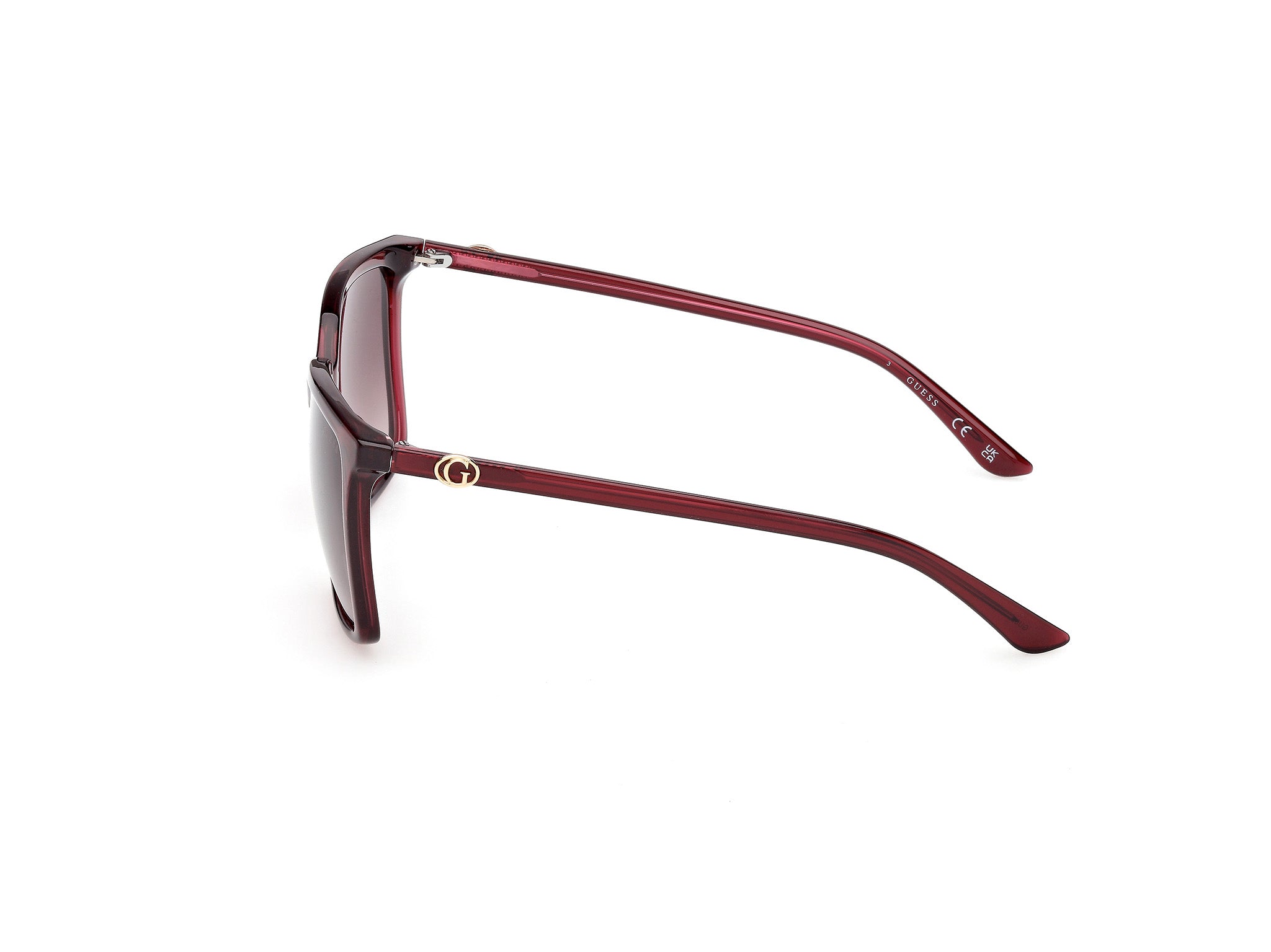 Guess Mujer Guess GU00258 69F Gafas de sol Inyectado Burdeos Marrón Cuadrada Norma