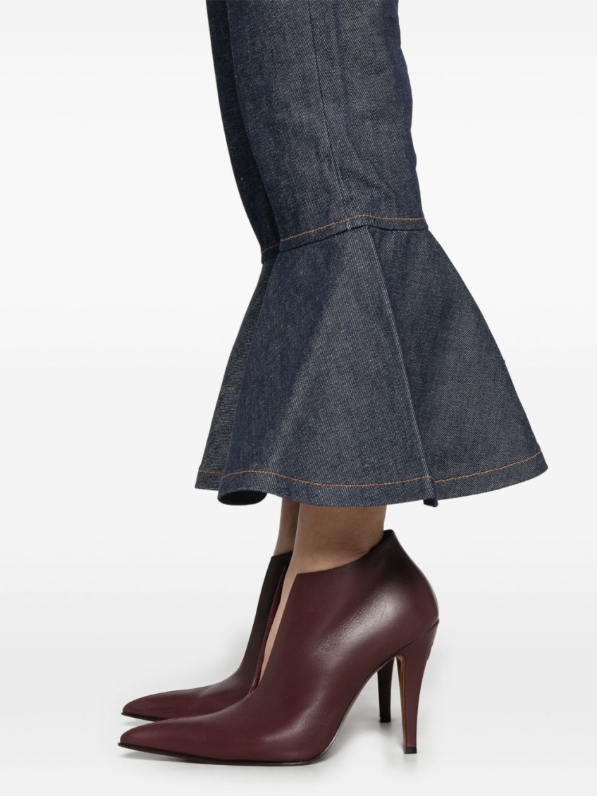 Dark Blue Petal Leg Jeans