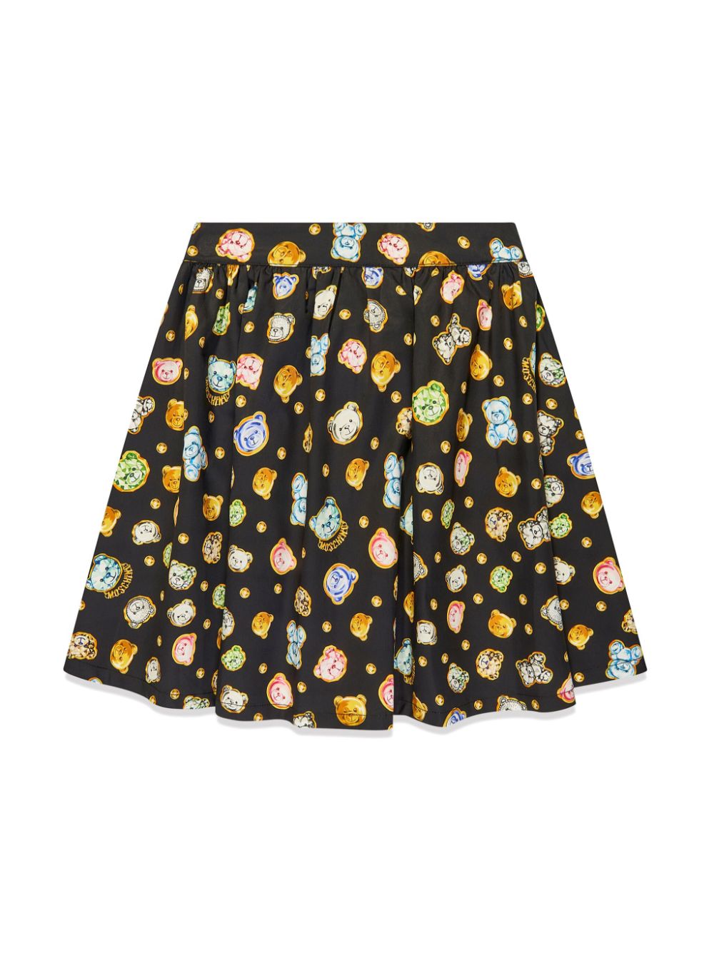 Teddy Bear-print skirt - Black