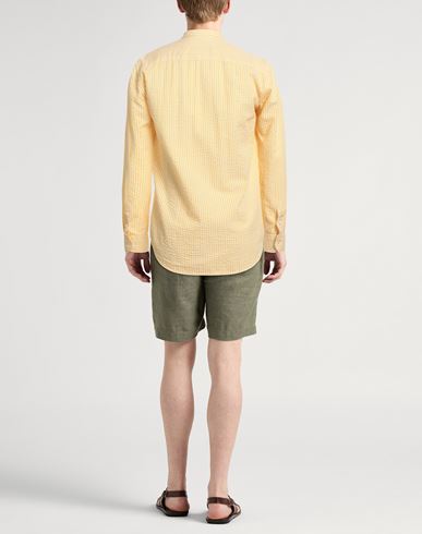 Man Shirt Yellow Size 17 Cotton