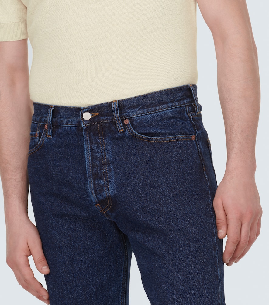 Mid-rise straight jeans