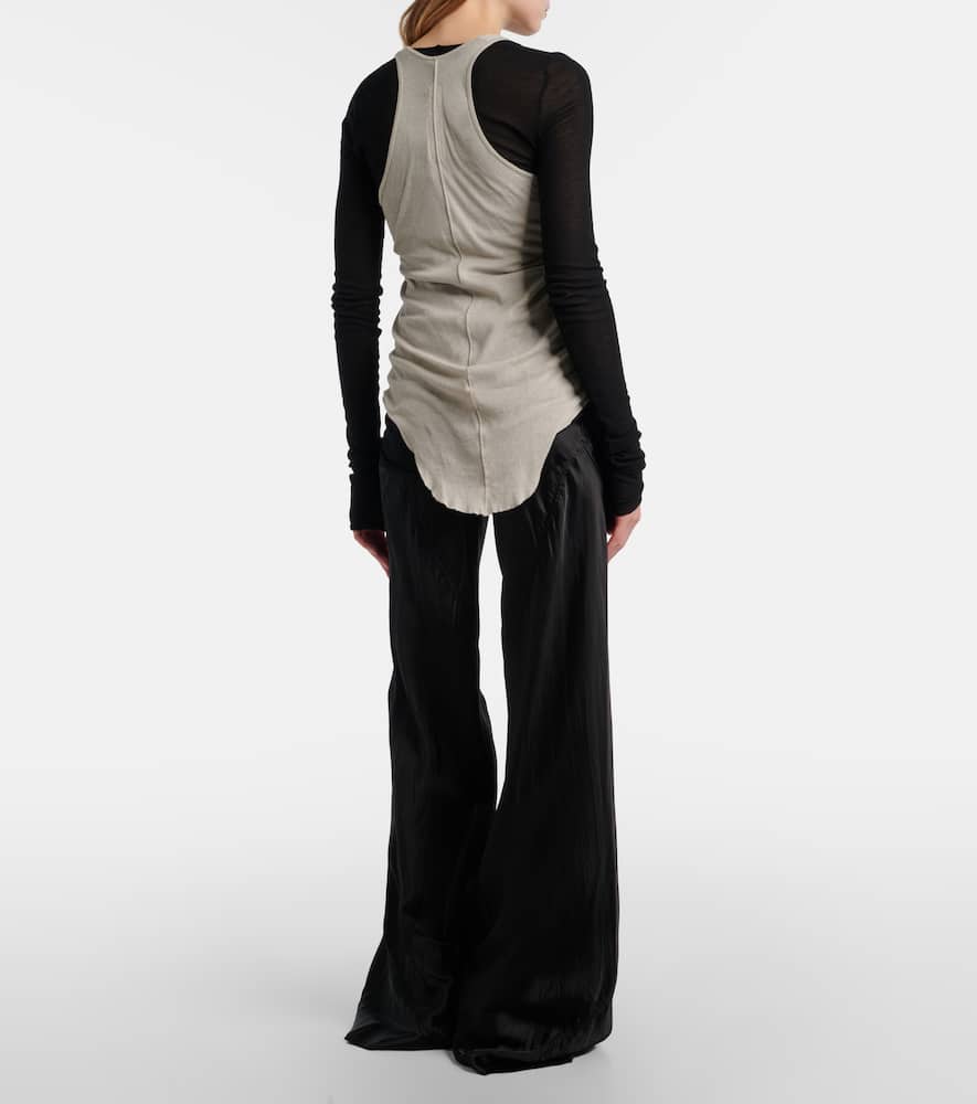 Bias wide-leg pants