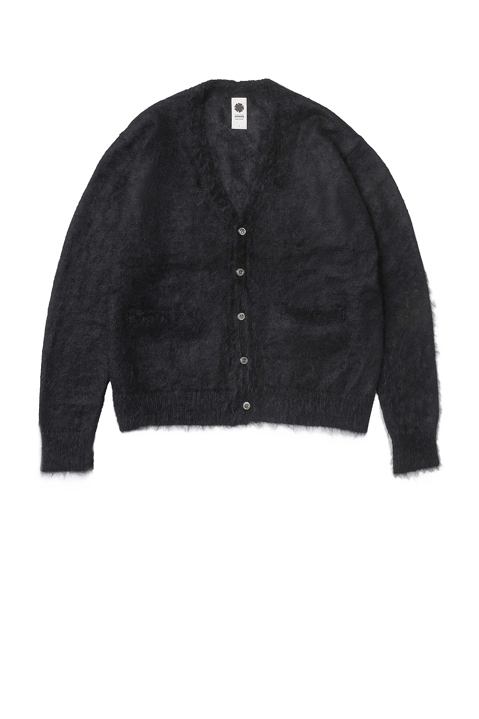 Vowels Mohair Cardigan in Black. - 1 also