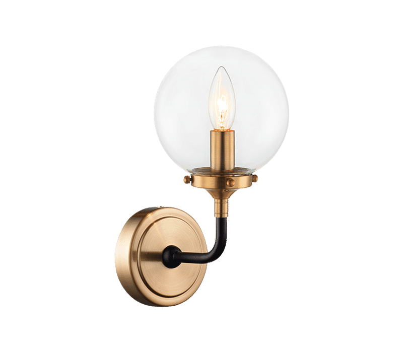 Matteo Particles 1-Light Wall Sconce In Aged Gold Bra