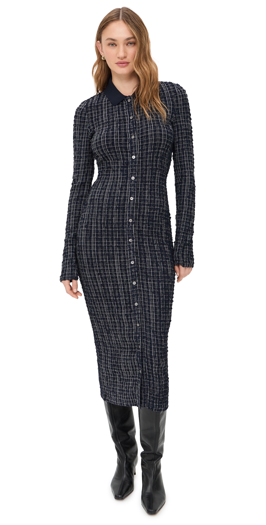 Barrett Dress Navy/White Multi