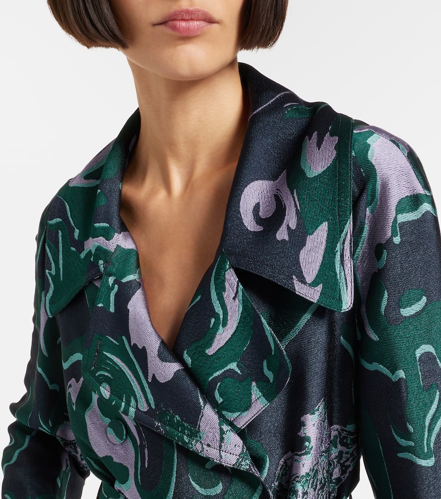 Printed trench coat