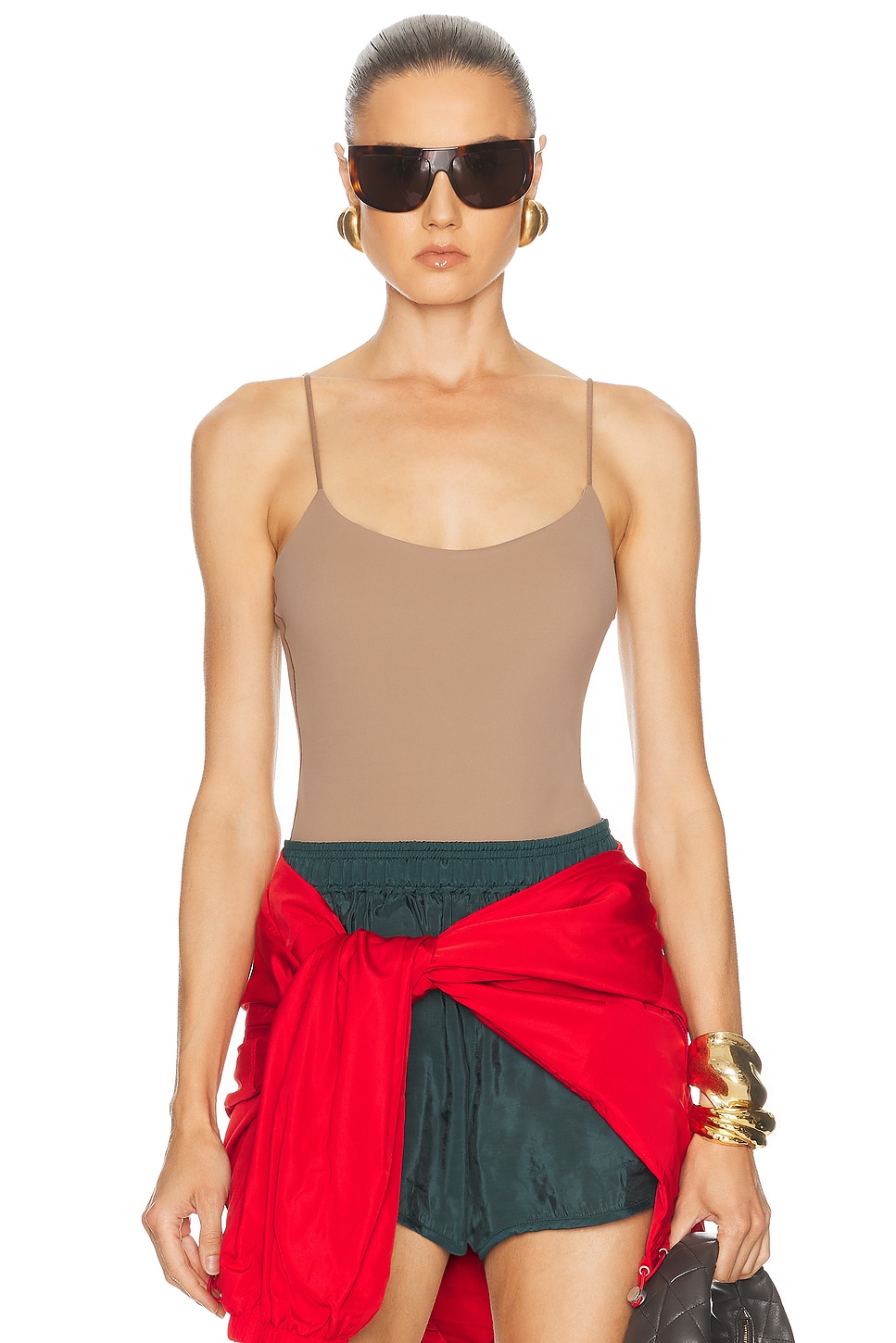 LDMA Alex Seamless Bodysuit in Cedar Smoke - Nude. XS also in S