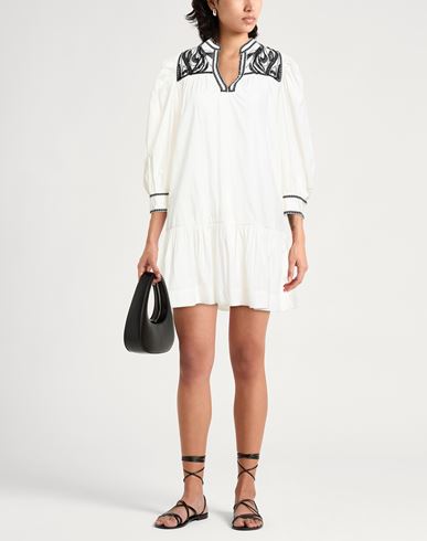 Woman Mini dress Ivory Size XS Cotton