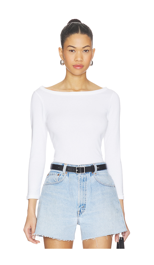 Citizens of Humanity Boat Neck Slim Tee in White. XS. Also in L