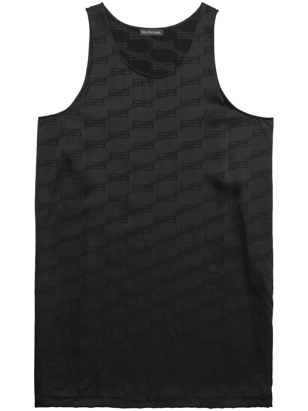 Monogram sleeveless top - 1000 -Black