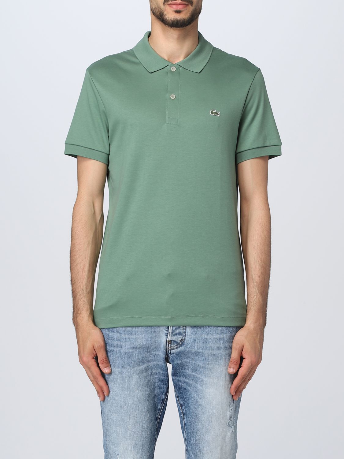 Polo Shirt Men color Green