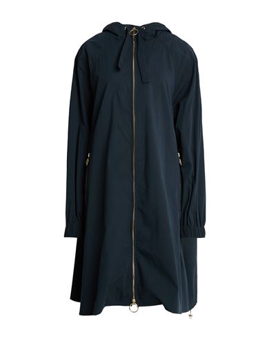 Woman Overcoat & Trench Coat Navy Size 8 Cotton, Nylon, Elastane