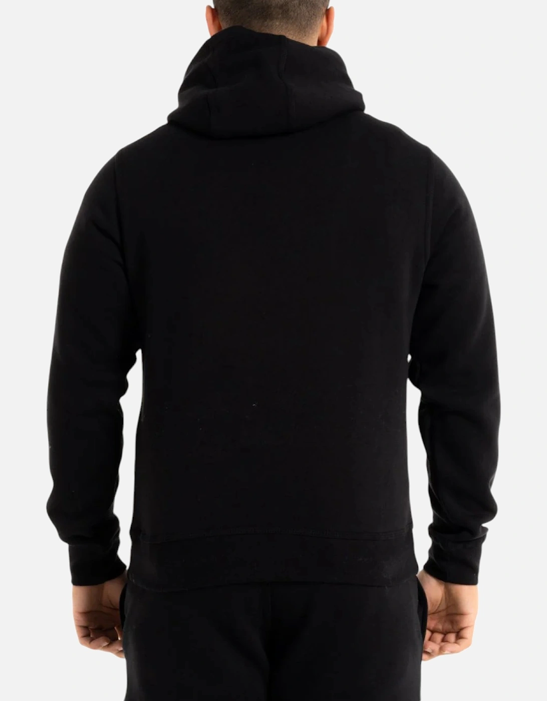 Men's Nike 611457 Mens Fleece Hoodie Swoosh Logo Overhead Hoody Pullover Sweatshirts - Black