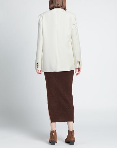Woman Blazer White Size 8 Viscose