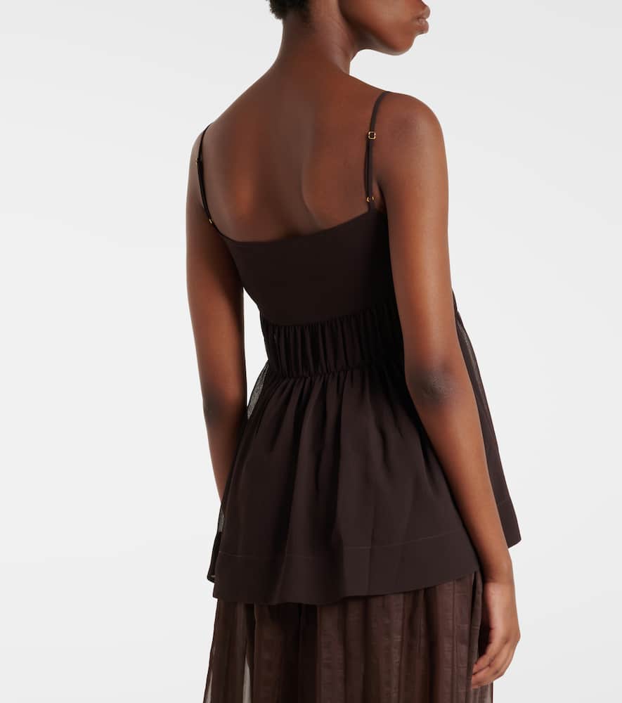 Sequined chiffon top