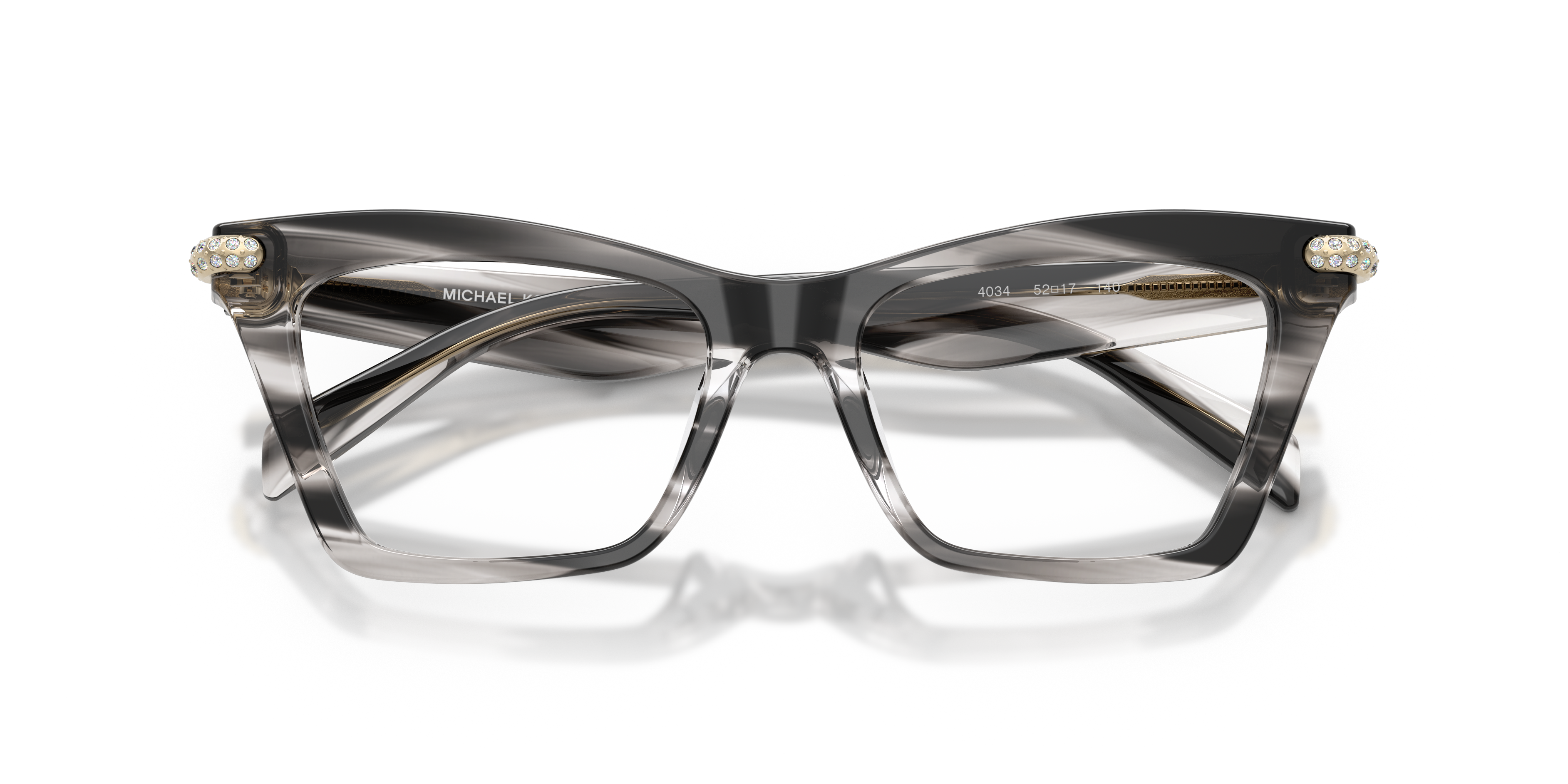 Michael Kors Mujer Michael Kors MK4185BU JAMAICA 4034 Monturas ópticas Acetato Negro Transparente Cat Eye Norma