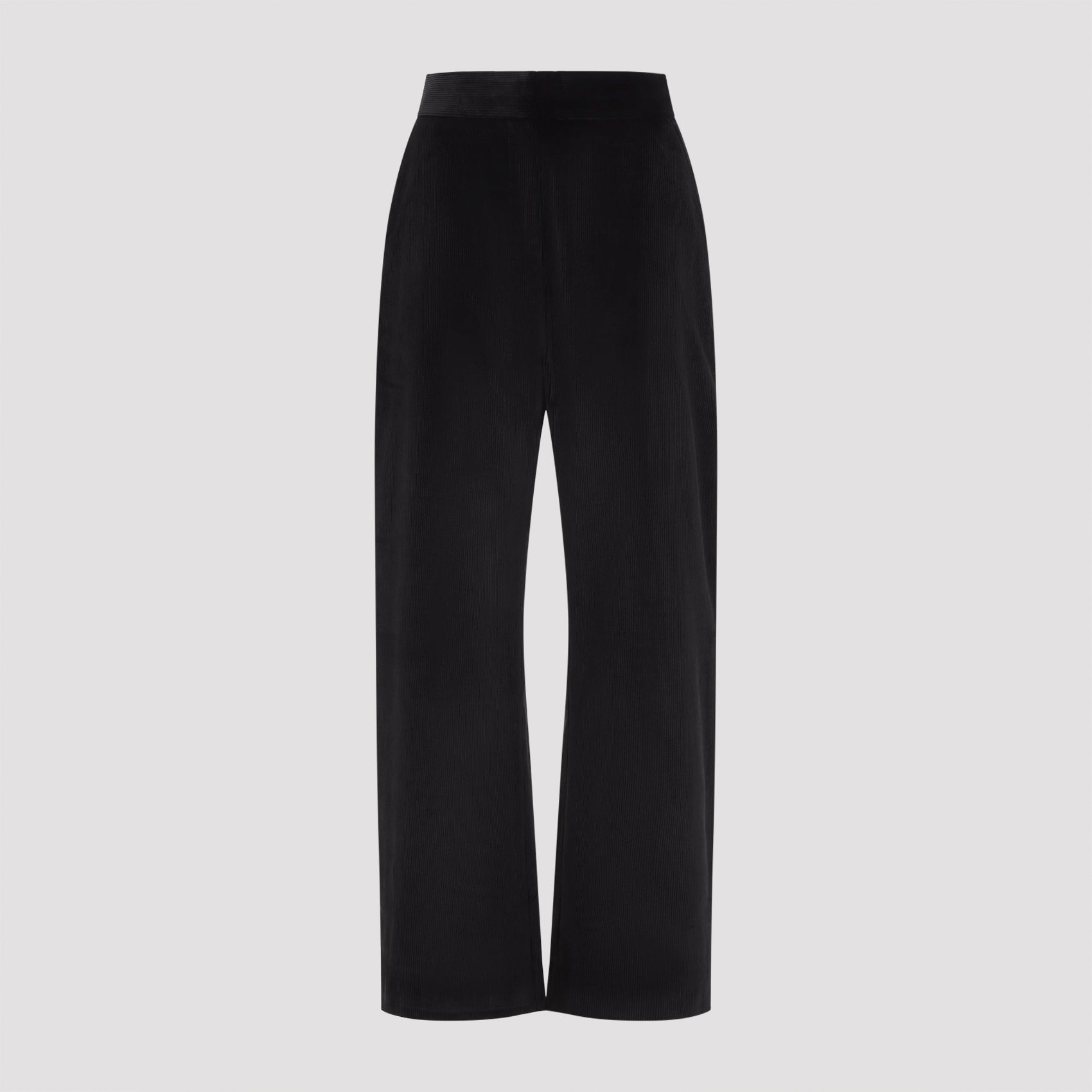 Relaxed Curved-Leg Cotton Pant